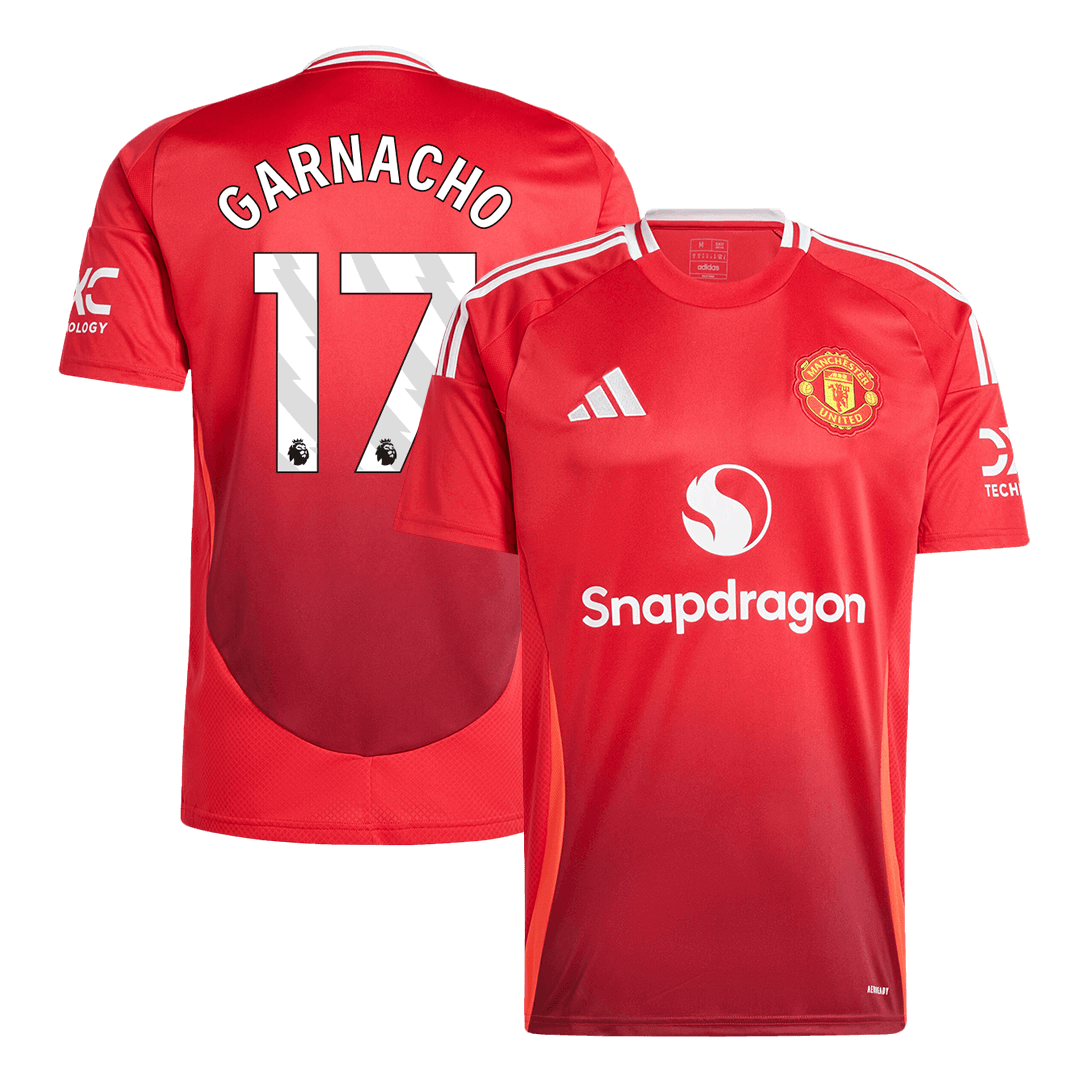 GARNACHO #17 Manchester United Home Cheap Soccer Jersey 2024/25 Go Soccer World Shop