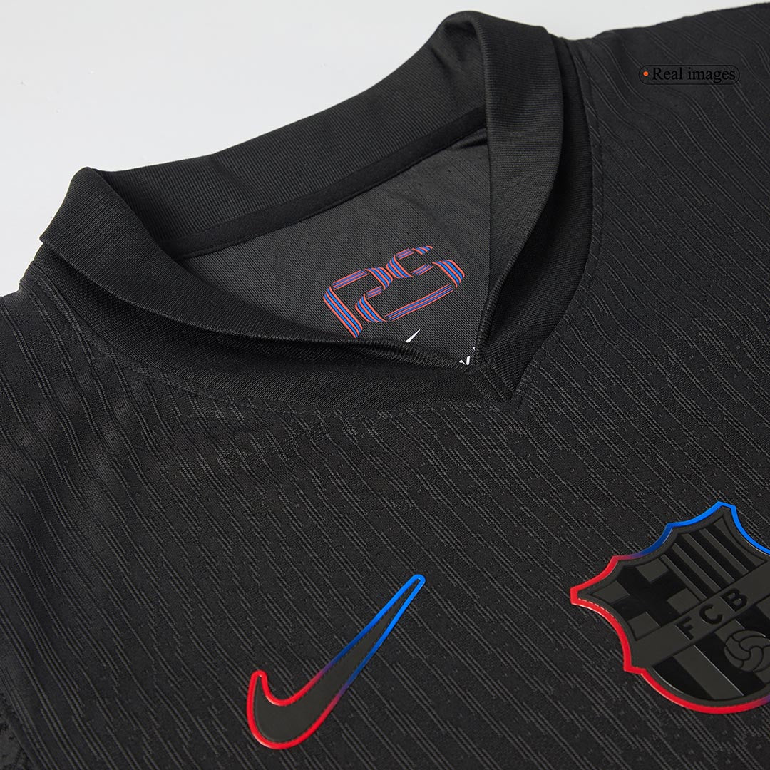 Player Version Barcelona Away Cheap Soccer Jersey 2024/25 - Spotify Logo Without Text Go Soccer World Shop