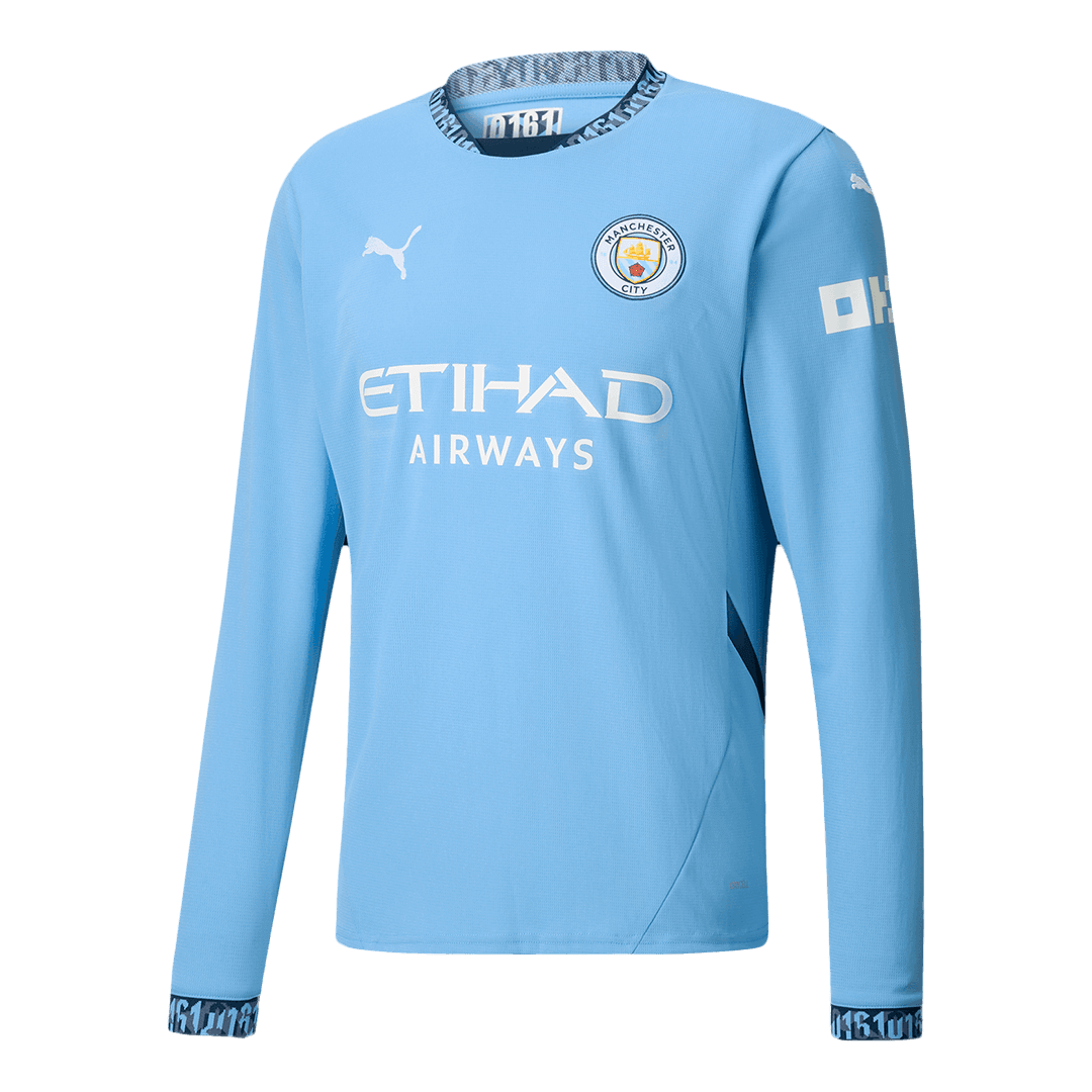Manchester City Home Long Sleeve Cheap Soccer Jersey 2024/25 Go Soccer World Shop