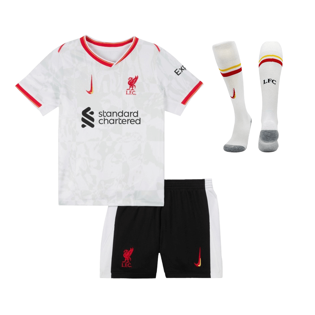Kid's Liverpool Third Away Cheap Soccer Jersey Kit(Jersey+Shorts+Socks) 2024/25 Go Soccer World Shop