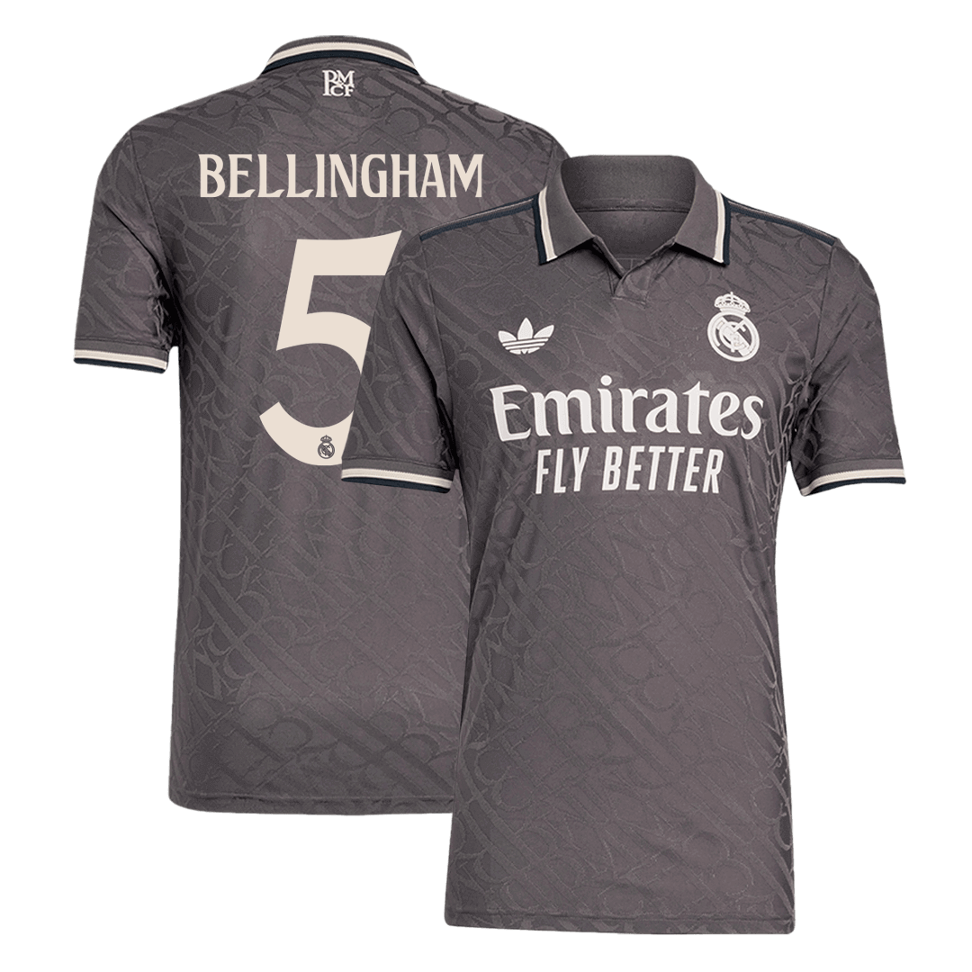 Player Version BELLINGHAM #5 Real Madrid Third Away Cheap Soccer Jersey 2024/25 Go Soccer World Shop
