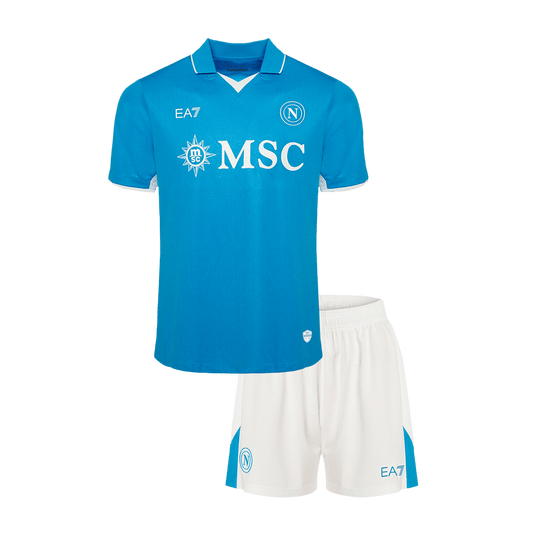 Kid's Napoli Home Cheap Soccer Jersey Kit(Jersey+Shorts) 2024/25 Go Soccer World Shop