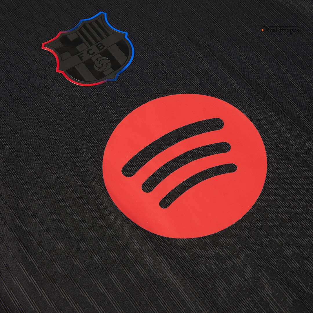 Player Version Barcelona Away Cheap Soccer Jersey 2024/25 - Spotify Logo Without Text Go Soccer World Shop