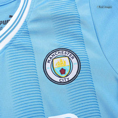 Kid's Manchester City Home Cheap Soccer Jersey Kit(Jersey+Shorts) 2023/24 Go Soccer World Shop