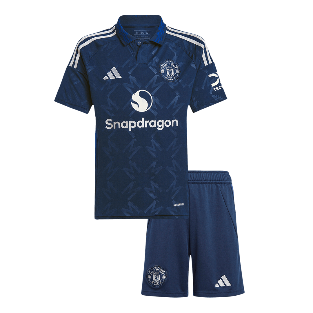 Kid's Manchester United Away Cheap Soccer Jersey Kit(Jersey+Shorts) 2024/25 Go Soccer World Shop