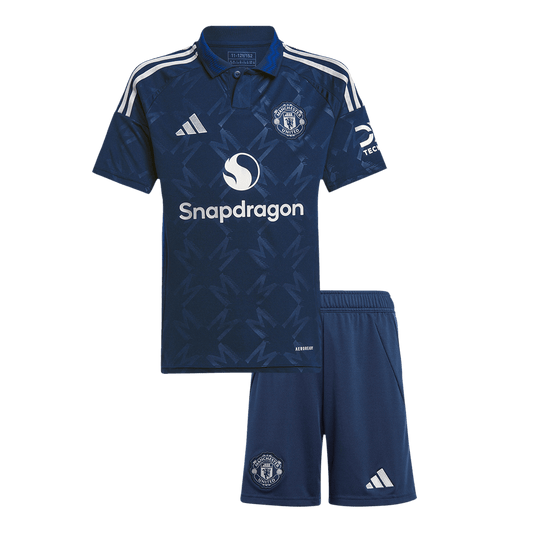 Kid's Manchester United Away Cheap Soccer Jersey Kit(Jersey+Shorts) 2024/25 Go Soccer World Shop