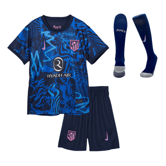 Kid's Atletico Madrid Third Away Cheap Soccer Jersey Kit(Jersey+Shorts+Socks) 2024/25 Go Soccer World Shop
