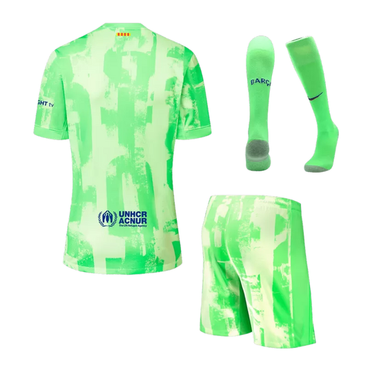 Barcelona away soccer jersey set (jersey + shorts + socks) 2024/25 Go Soccer World Shop