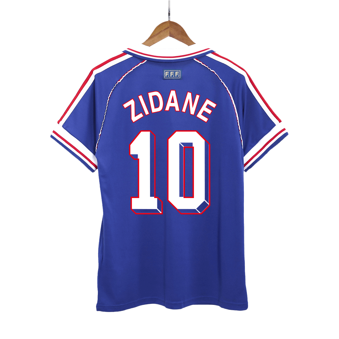 Retro ZIDANE #10 1998 France Home Cheap Soccer Jersey Go Soccer World Shop