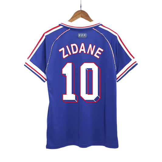 Retro ZIDANE #10 1998 France Home Cheap Soccer Jersey Go Soccer World Shop