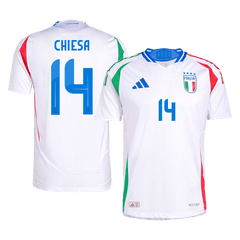 Player Version CHIESA #14 Italy Away Cheap Soccer Jersey Euro 2024 Go Soccer World Shop