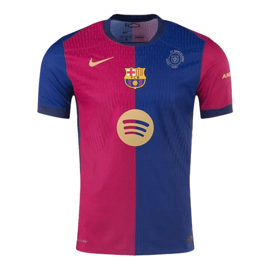 Player Version Barcelona Home Cheap Soccer Jersey 2024/25 - 125th Anniversary(Spotify Logo Without Text) Go Soccer World Shop
