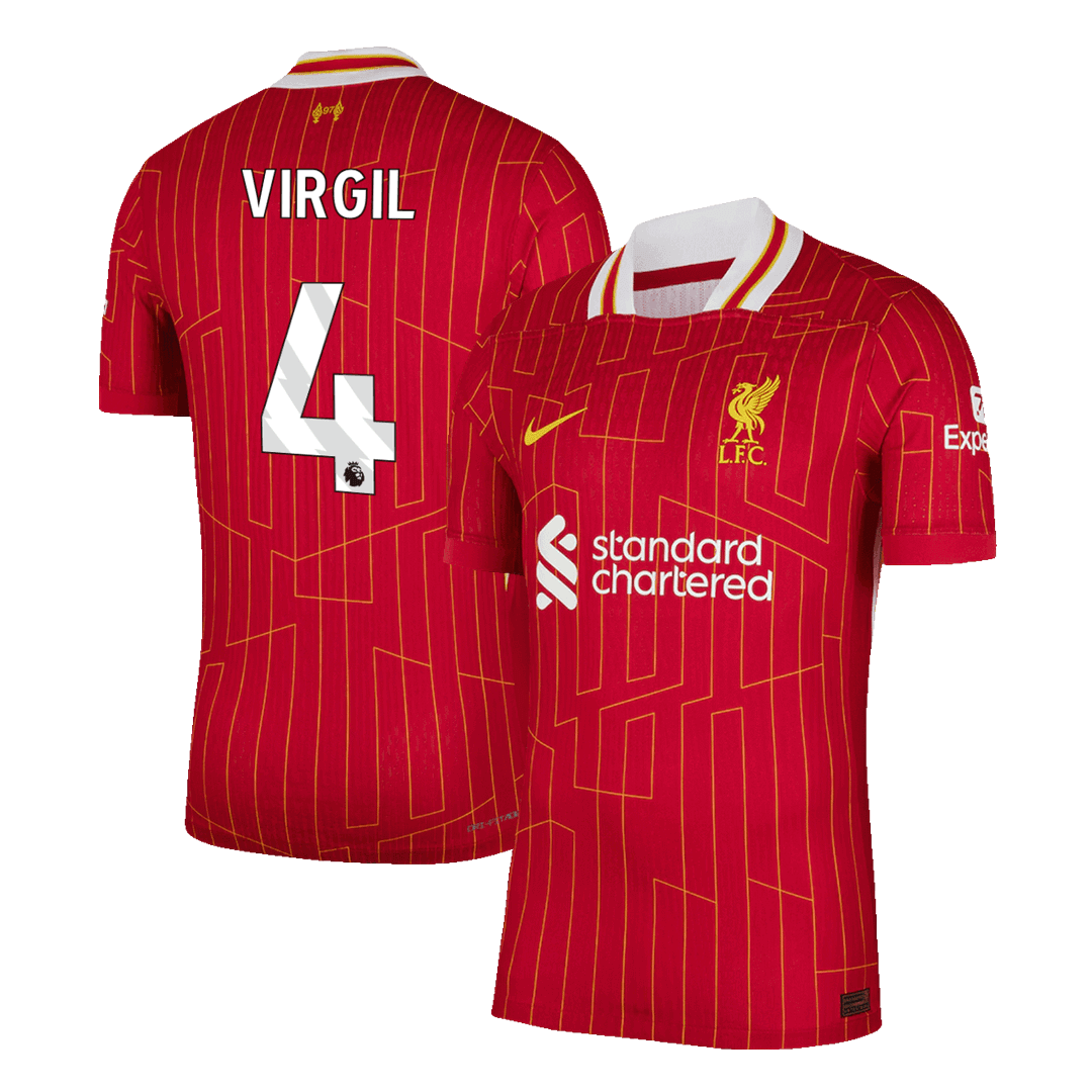 Player Version VIRGIL #4 Liverpool Home Cheap Soccer Jersey 2024/25 Go Soccer World Shop