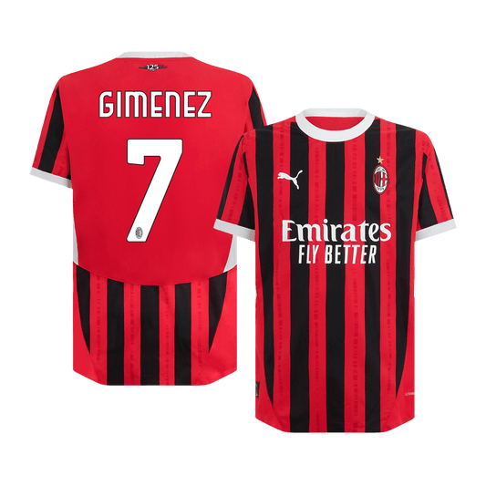 Player Version GIMENEZ #7 AC Milan Home Cheap Soccer Jersey 2024/25 Go Soccer World Shop
