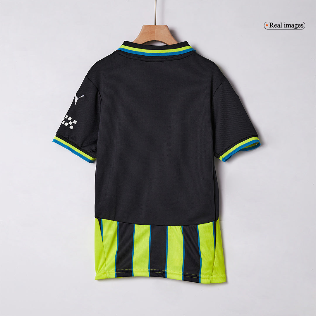 Kid's Manchester City Away Cheap Soccer Jersey Kit(Jersey+Shorts) 2024/25 Go Soccer World Shop