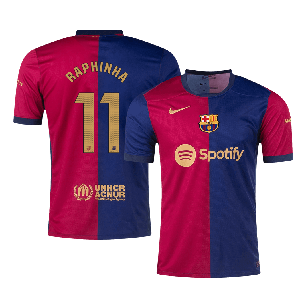 RAPHINHA #11 Barcelona Home Cheap Soccer Jersey 2024/25 Go Soccer World Shop
