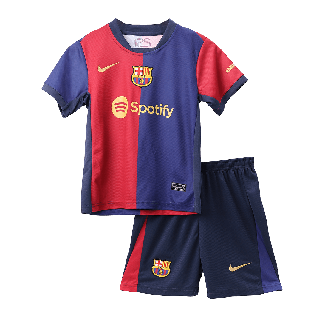 Kid's Barcelona Home Cheap Soccer Jersey Kit(Jersey+Shorts+Socks) 2024/25 Go Soccer World Shop