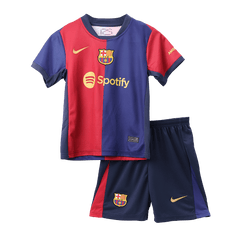 Kid's Barcelona Home Cheap Soccer Jersey Kit(Jersey+Shorts+Socks) 2024/25 Go Soccer World Shop