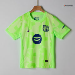 Kid's Barcelona Third Away Cheap Soccer Jersey Kit(Jersey+Shorts+Socks) 2024/25- UCL (Spotify Logo Without Text) Go Soccer World Shop