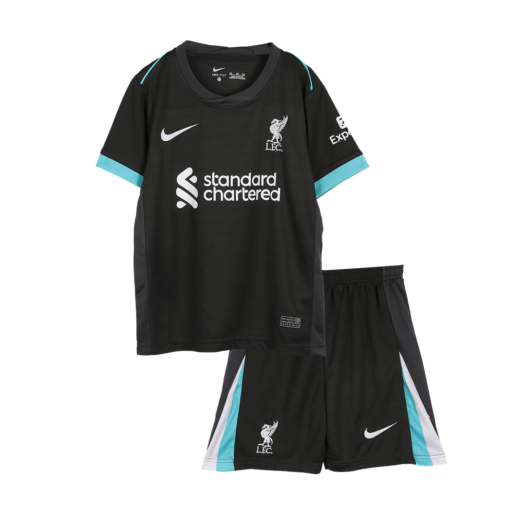 Kid's Liverpool Away Cheap Soccer Jersey Kit(Jersey+Shorts+Socks) 2024/25 Go Soccer World Shop