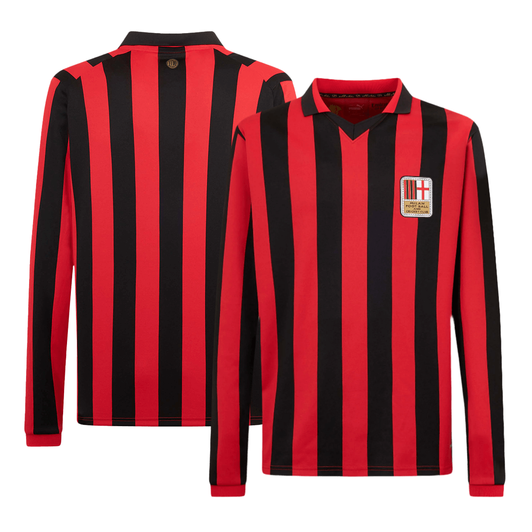 AC Milan Long Sleeve Cheap Soccer Jersey 2024/25 - 125th Anniversary Go Soccer World Shop