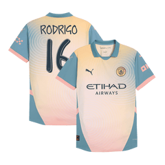 Player Version RODRIGO #16 Manchester City Fourth Away Cheap Soccer Jersey 2024/25- Definitely City (UCL) Go Soccer World Shop