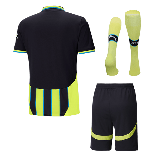 Manchester City Away Cheap Soccer Jersey Kit(Jersey+Shorts+Socks) 2024/25 Go Soccer World Shop