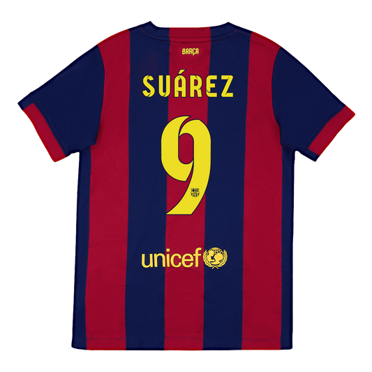 Retro Suárez #9 2014/15 Barcelona Home Cheap Soccer Jersey Go Soccer World Shop
