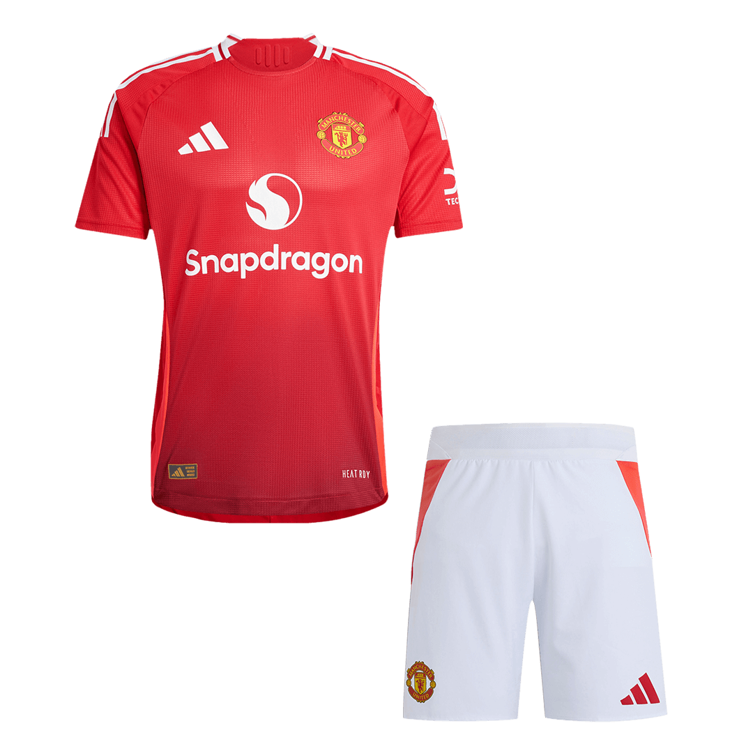 Player Version Manchester United Home Cheap Soccer Jersey Kit(Jersey+Shorts) 2024/25 Go Soccer World Shop