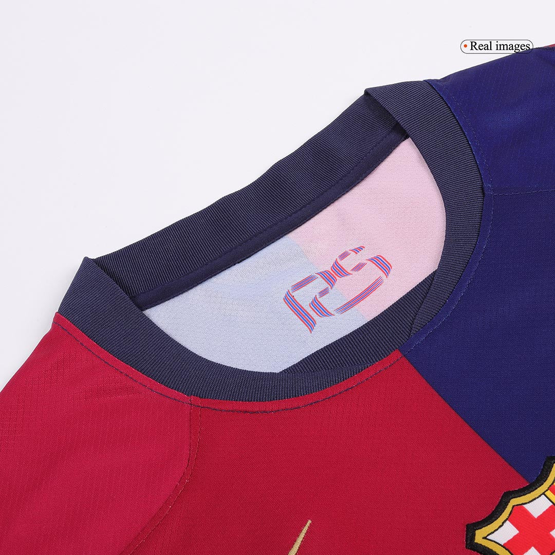 LAMINE YAMAL #19 Barcelona Home Cheap Soccer Jersey 2024/25- Spotify Logo Without Text Go Soccer World Shop