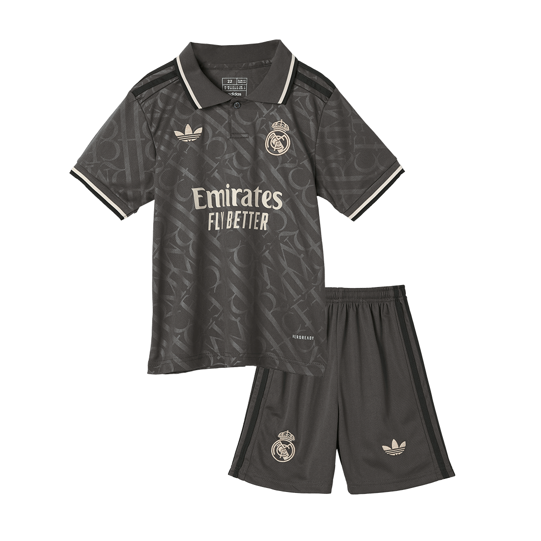 Kid's Real Madrid Third Away Cheap Soccer Jersey Kit(Jersey+Shorts+Socks) 2024/25 Go Soccer World Shop