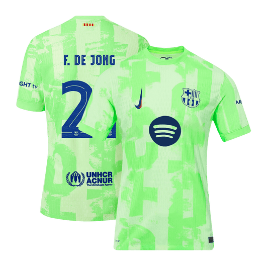 Player Version F.DE JONG #21 Barcelona Third Away Cheap Soccer Jersey 2024/25- UCL?Spotify Logo Without Text? Go Soccer World Shop