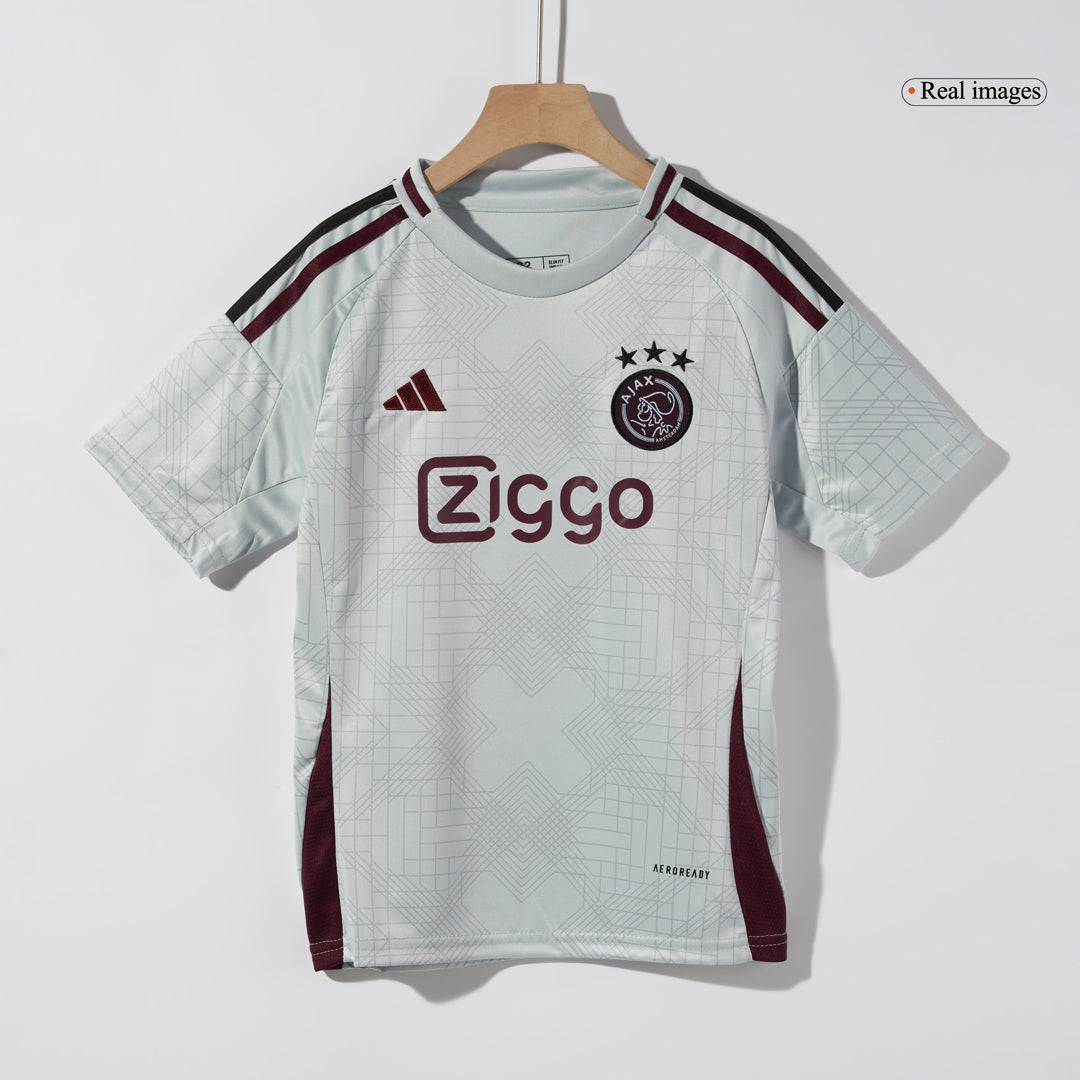 Kid's Ajax Third Away Cheap Soccer Jersey Kit(Jersey+Shorts) 2024/25 Go Soccer World Shop