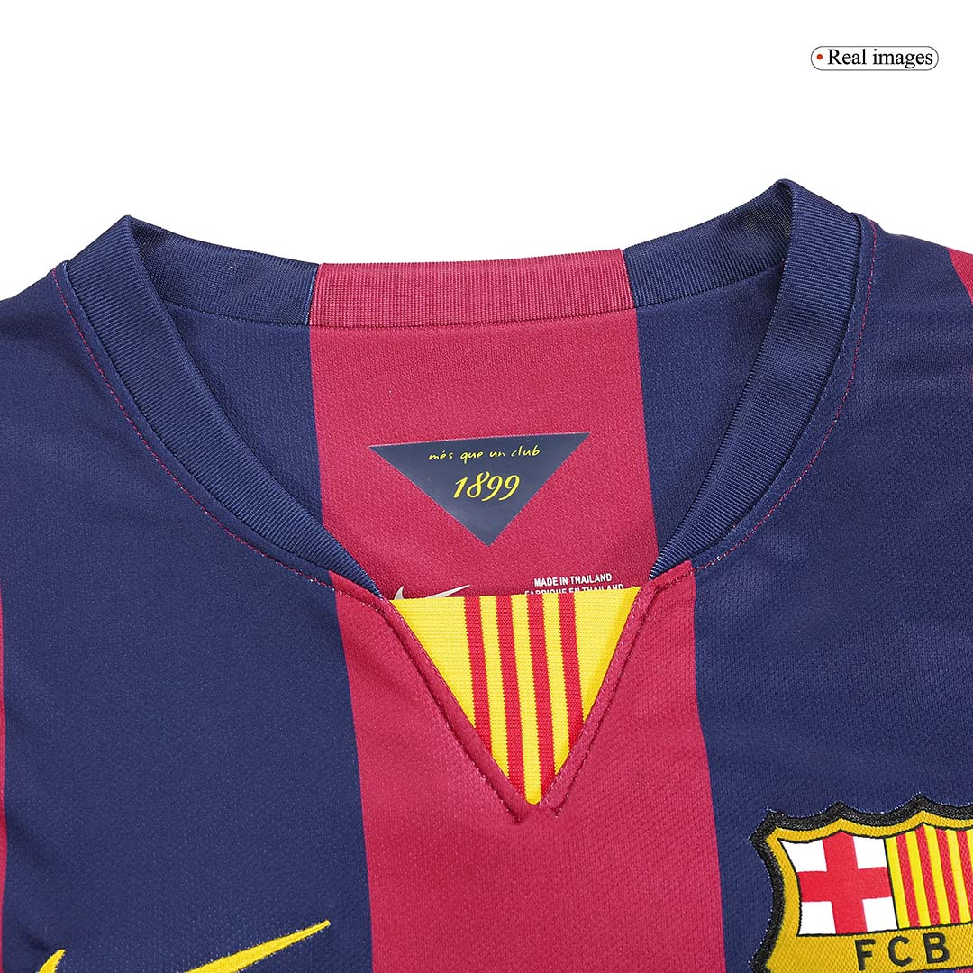 Retro NEYMAR JR #11 2014/15 Barcelona Home Long Sleeve Cheap Soccer Jersey Go Soccer World Shop