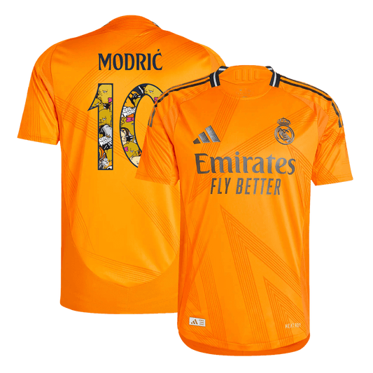 Player Version MODRI? #10 Real Madrid Away Cheap Soccer Jersey 2024/25 - Bear Champ Font Go Soccer World Shop