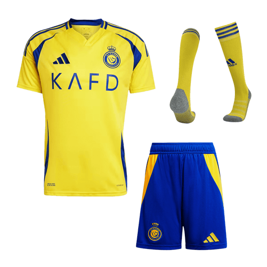 Al Nassr Home Cheap Soccer Jersey Kit(Jersey+Shorts+Socks) 2024/25 Go Soccer World Shop