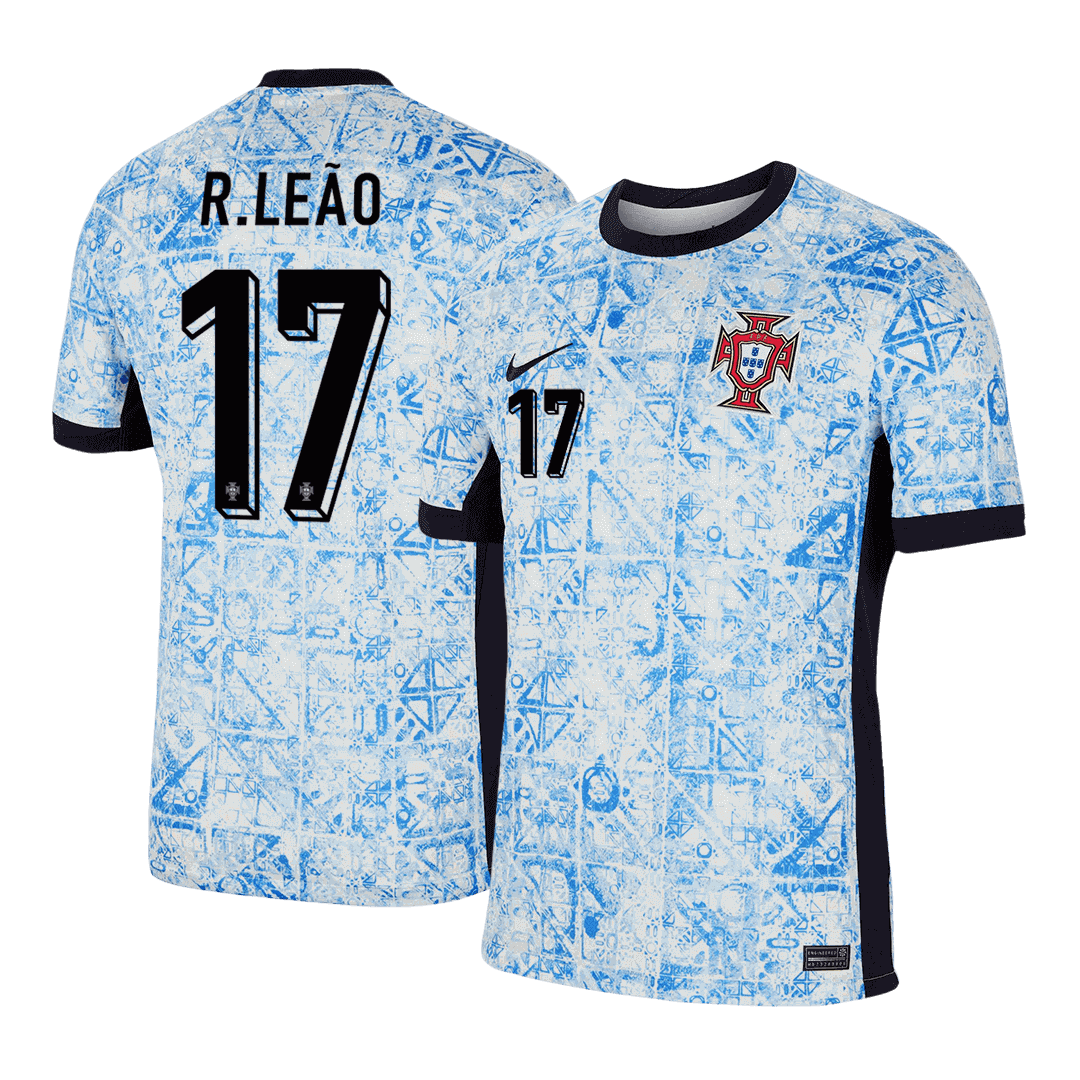 R.Leão #17 Portugal Away Cheap Soccer Jersey Euro 2024 Go Soccer World Shop