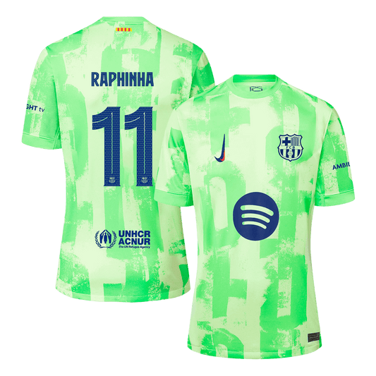 RAPHINHA #11 Barcelona Third Away Cheap Soccer Jersey 2024/25 - UCL?Spotify Logo Without Text? Go Soccer World Shop