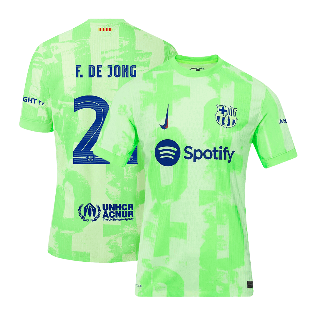 Player Version F.DE JONG #21 Barcelona Third Away Cheap Soccer Jersey 2024/25 - UCL Go Soccer World Shop