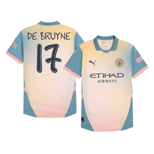 Player Version DE BRUYNE #17 Manchester City Fourth Away Cheap Soccer Jersey 2024/25 - Definitely City Go Soccer World Shop