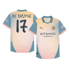 Player Version DE BRUYNE #17 Manchester City Fourth Away Cheap Soccer Jersey 2024/25 - Definitely City Go Soccer World Shop