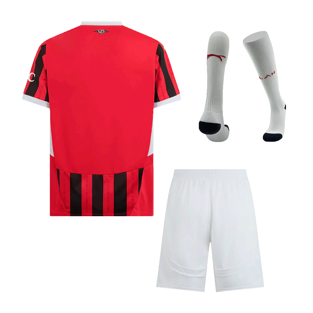 AC Milan Home Cheap Soccer Jersey Kit(Jersey+Shorts+Socks) 2024/25 Go Soccer World Shop