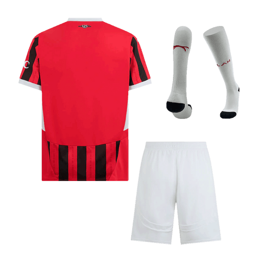 AC Milan Home Cheap Soccer Jersey Kit(Jersey+Shorts+Socks) 2024/25 Go Soccer World Shop