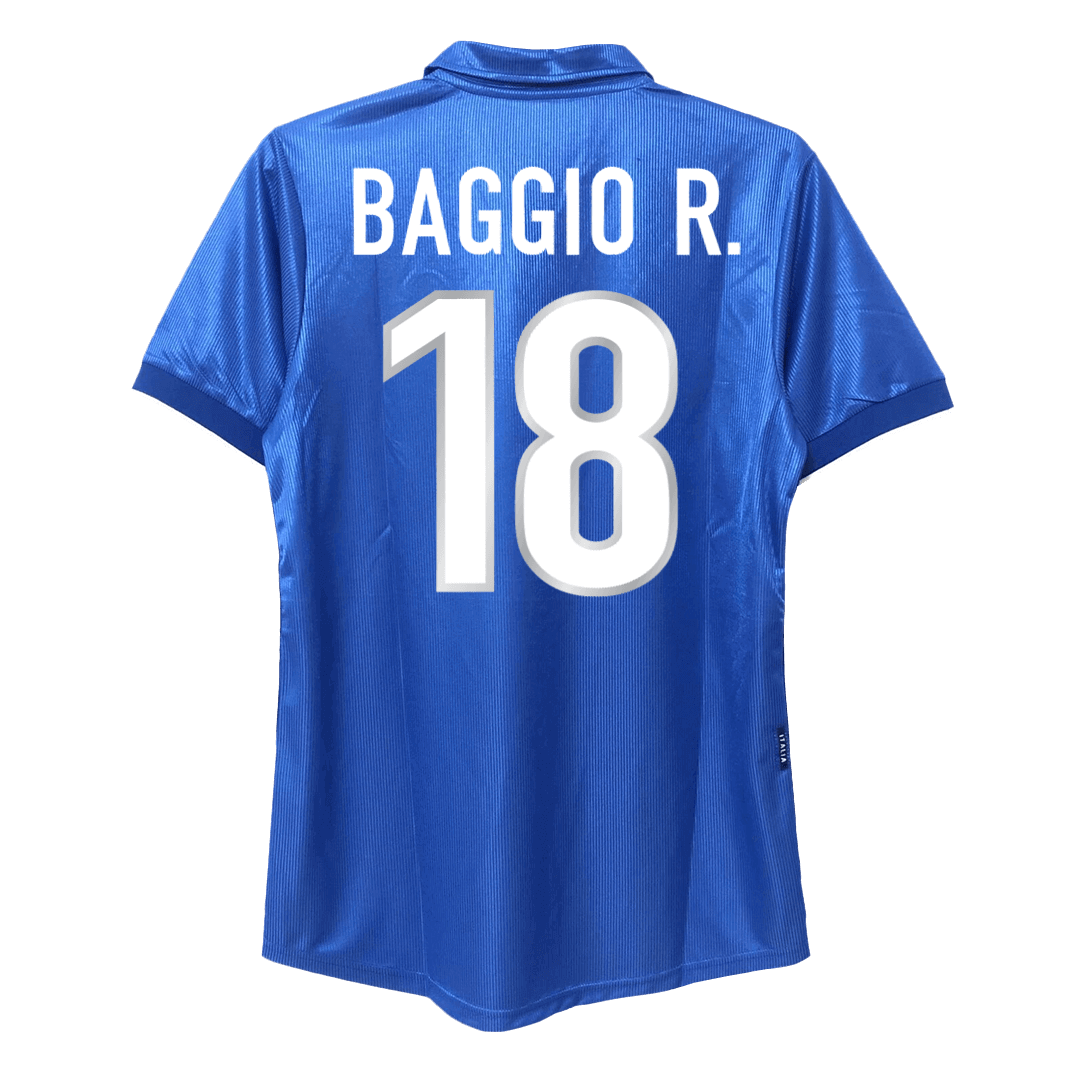 Retro BAGGIO R. #18 1998 Italy Home Cheap Soccer Jersey Go Soccer World Shop