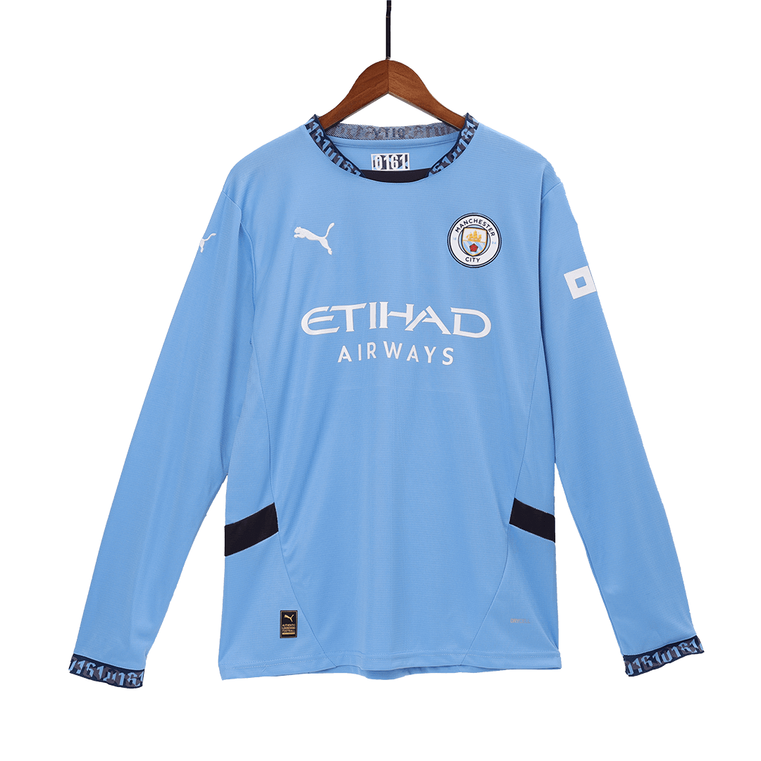 Manchester City Home Long Sleeve Cheap Soccer Jersey 2024/25 Go Soccer World Shop