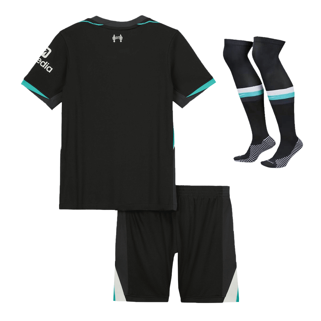Kid's Liverpool Away Cheap Soccer Jersey Kit(Jersey+Shorts+Socks) 2024/25 Go Soccer World Shop