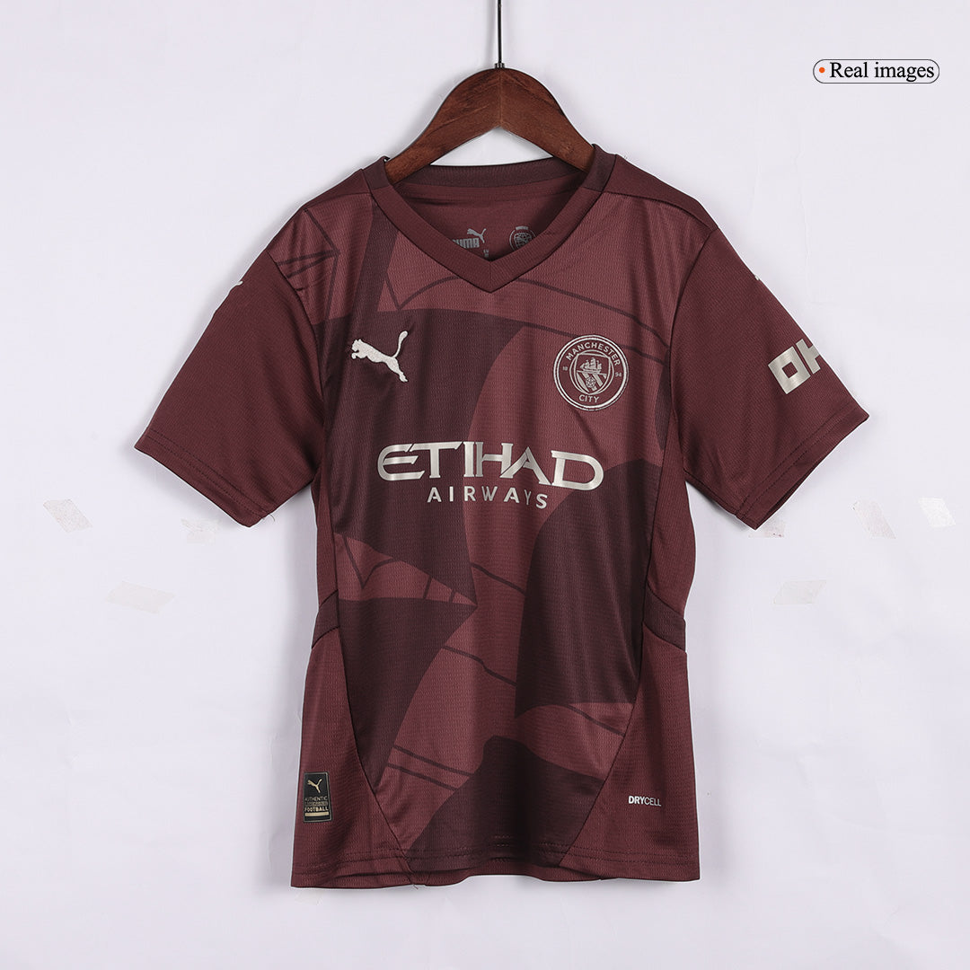Kid's Manchester City Third Away Cheap Soccer Jersey Kit(Jersey+Shorts+Socks) 2024/25 Go Soccer World Shop