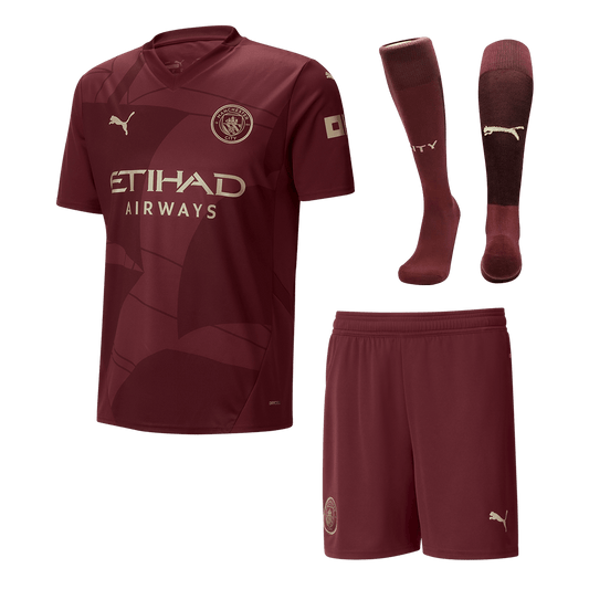Manchester City Third Away Cheap Soccer Jersey Kit(Jersey+Shorts+Socks) 2024/25 Go Soccer World Shop