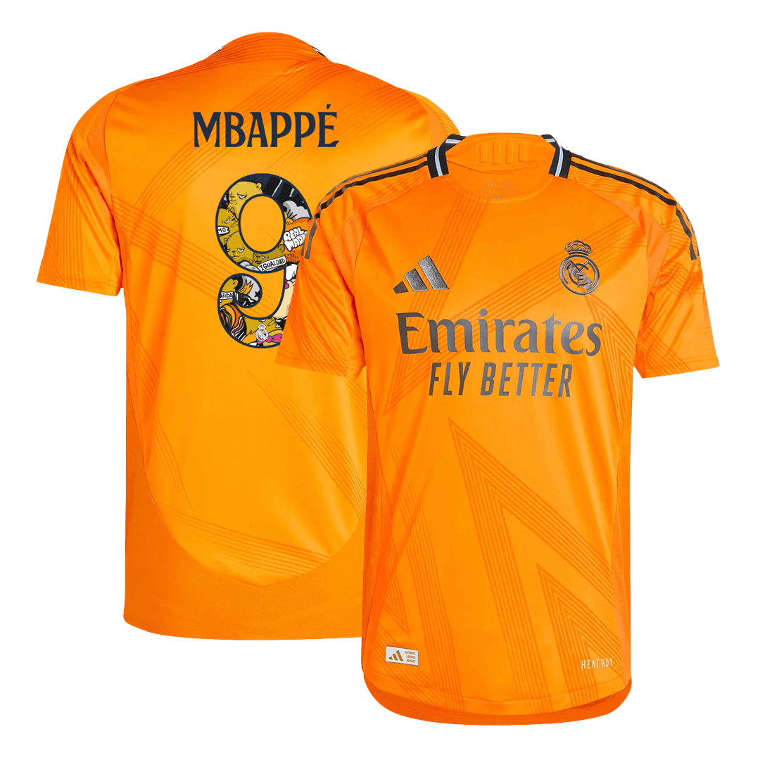 Player Version MBAPP? #9 Real Madrid Away Cheap Soccer Jersey 2024/25 - Bear Champ Font Go Soccer World Shop