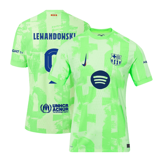 Player Version LEWANDOWSKI #9 Barcelona Third Away Cheap Soccer Jersey 2024/25- UCL?Spotify Logo Without Text? Go Soccer World Shop